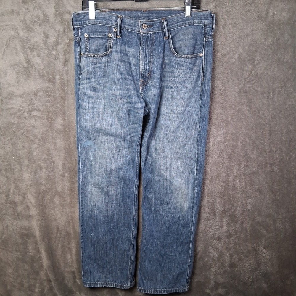 Levis 569 Jeans Mens Size 33x30 Medium Blue Loose Straight Fit Denim Baggy